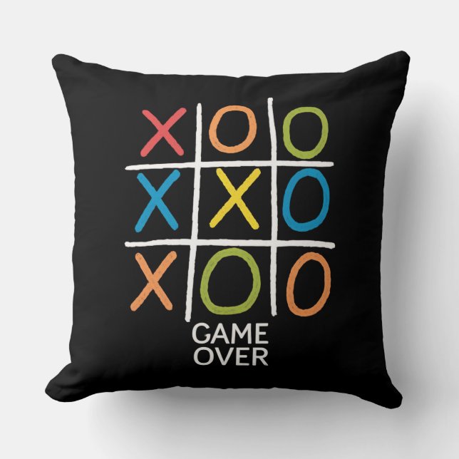 Almofada Jogo Sobre Tic-Tac-Toe (Frente)