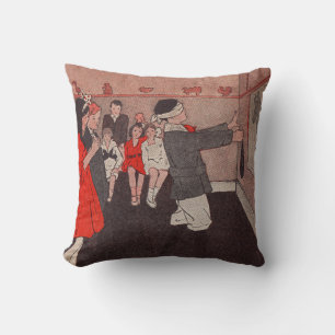 Almofada Jogos de partido do vintage - Pin a cauda no asno