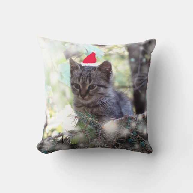 Almofada Jogue Cushion Kitten no Natal (Frente)