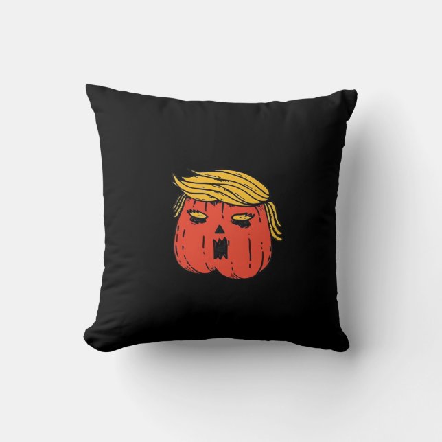 Almofada Jogue-O Como Um Pumpkin Trumpkin No Halloween El (Frente)