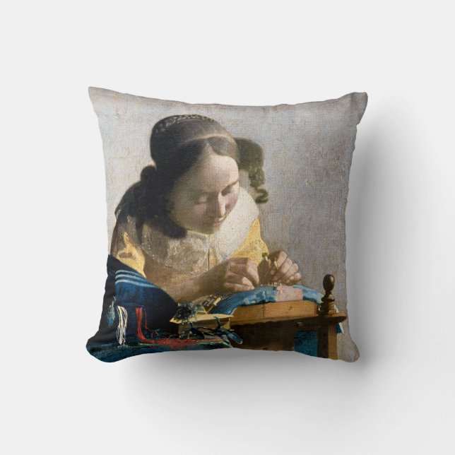 Almofada Johannes Vermeer - O Lacemaker (Frente)