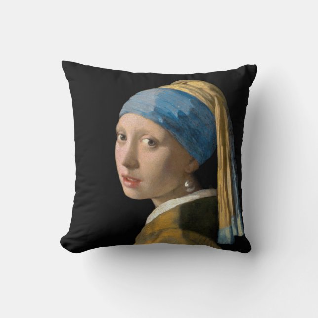 Almofada Johannes Vermeer - Rapariga com um Ouriço de Pérol (Frente)