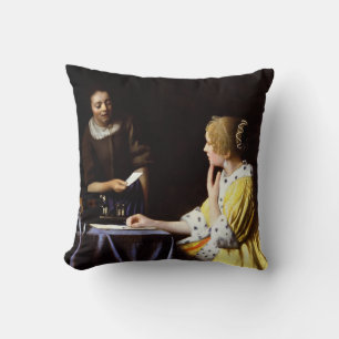 Almofada Johannes Vermeer - Senhora e Maid