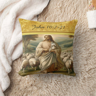 Almofada John 10:7 Cena de Jesus Carinho