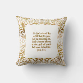 Almofada John 3:16 Alegria Elegante Personalizada de Natal