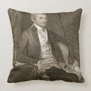 Almofada John Jay, gravado pelo calcinador Brown Durand