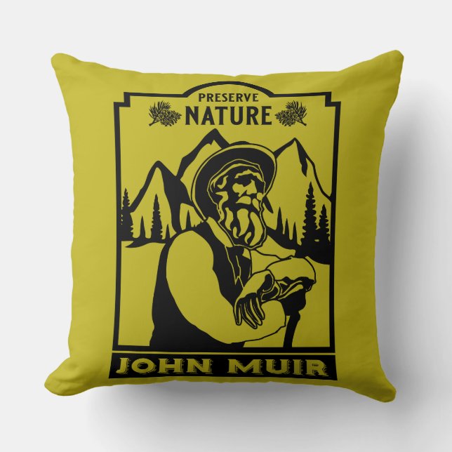Almofada John Muir Conservador Americano (Frente)