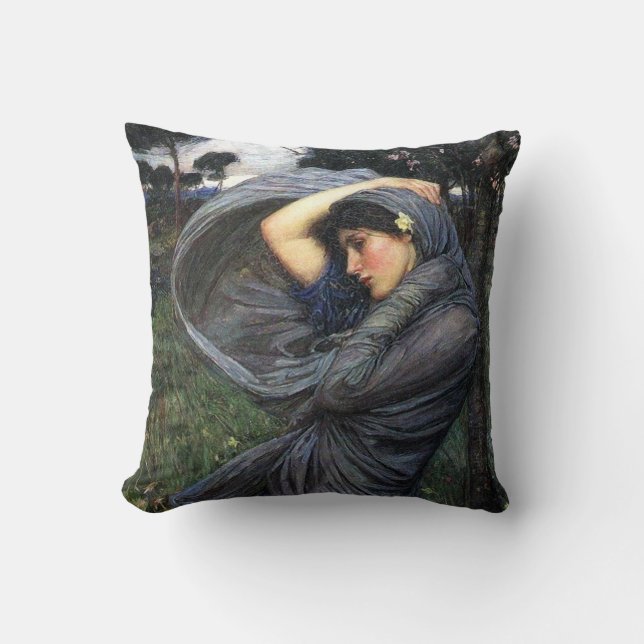 Almofada John W. Waterhouse Pre-Raphaelite Boreas Travessei (Frente)