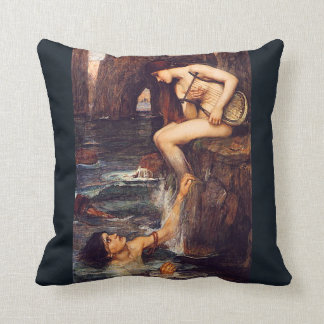 Almofada John W. Waterhouse Pre-Raphaelite Siren Travesseir