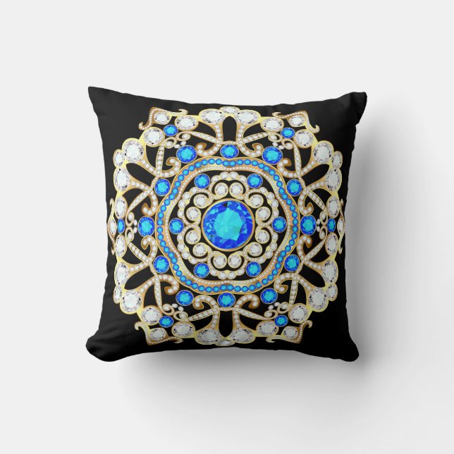 Almofada Joias de mandala brooch, elemento design. Dentes t (Frente)