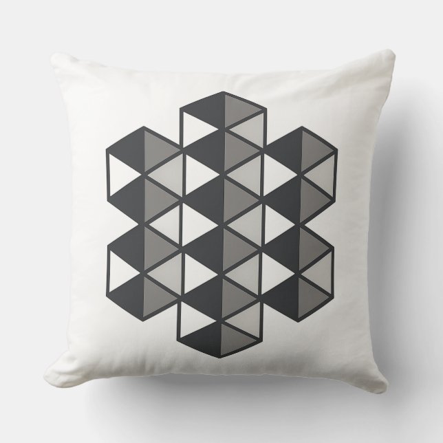 Almofada Joined Triangles Throw Pillow (Frente)