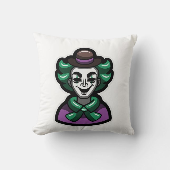 Almofada Joker Clown Art Decorative Pillow (Frente)