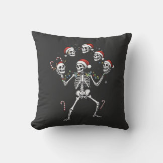 Almofada Jolly Juggling Skeleton Throw Pillow