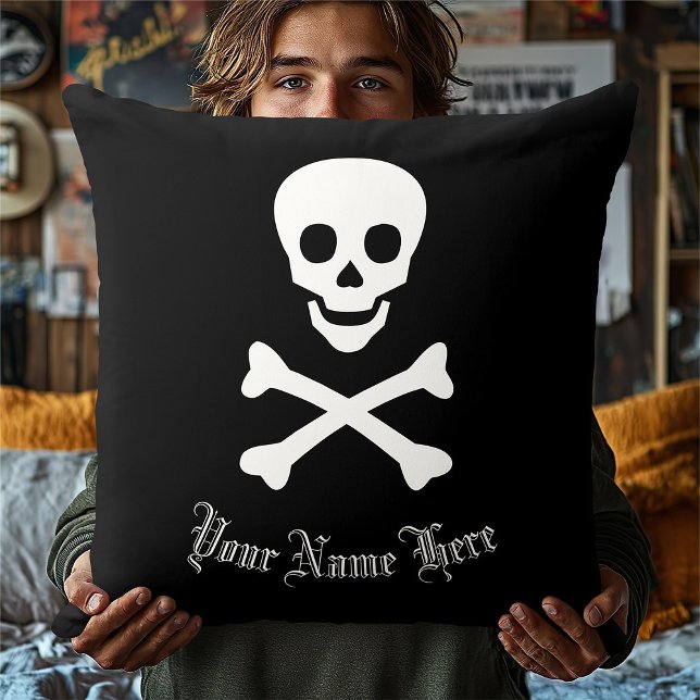 Almofada Jolly Roger Pirate Skull e Crossbones (Criador carregado)