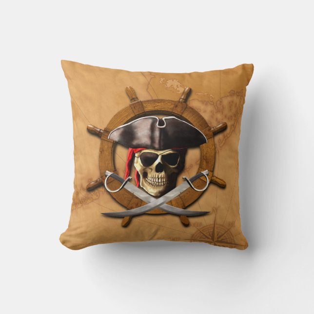 Almofada Jolly Roger Pirate Wheel (Frente)