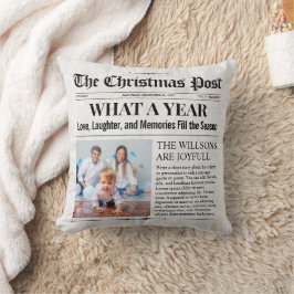Almofada Jornal de Natal Personalizado, Jornal da Família