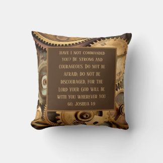 Almofada Joshua 1:9 Throw Pillow Encouraging Bible Verse 