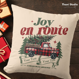 Almofada Joy em rota Natal Começa Caminhão e Árvore X-Mas