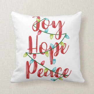 Almofada Joy Hope, Travesseiro decorativo das Luzes de Nata
