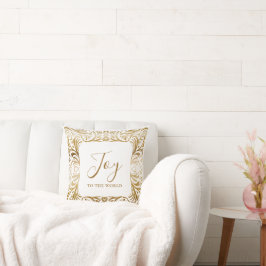 Almofada Joy Monograma Ouro Elegante Moderno Natal