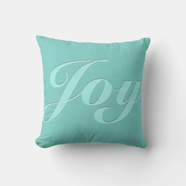 Almofada Joy no Azul-Teal Claro (Frente)