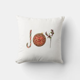 Almofada Joy personalizou o ornamento de cana doce Holly