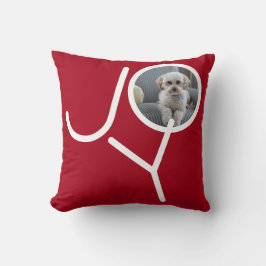 Almofada Joy Photo Template Personalizado Natal