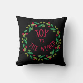 Almofada Joy to the World Holiday Wreath