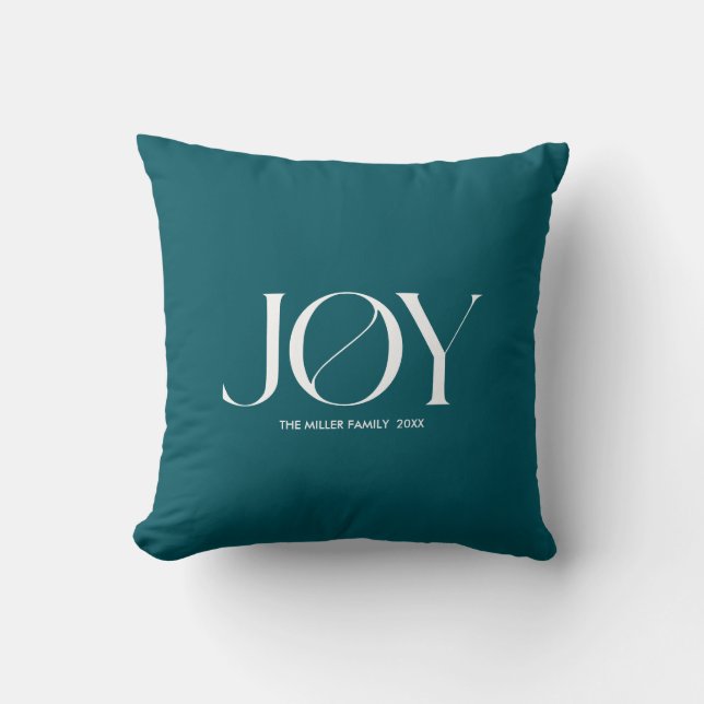 Almofada Joy | Travesseiro decorativo de Natal Personalizad (Frente)