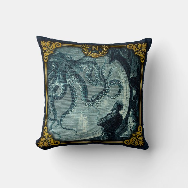 Almofada Jules Verne 20000 Leagues Travesseiro decorativo 2 (Frente)