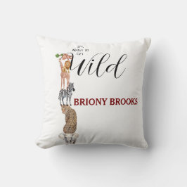 Almofada Jungle Safari "It's About To Get Wild" Baby Shower