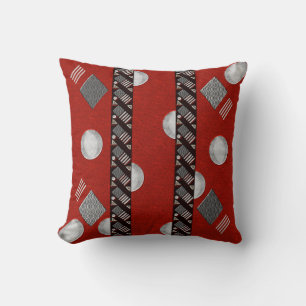 Almofada Juntas (Vermelho, Preto e Cinza)