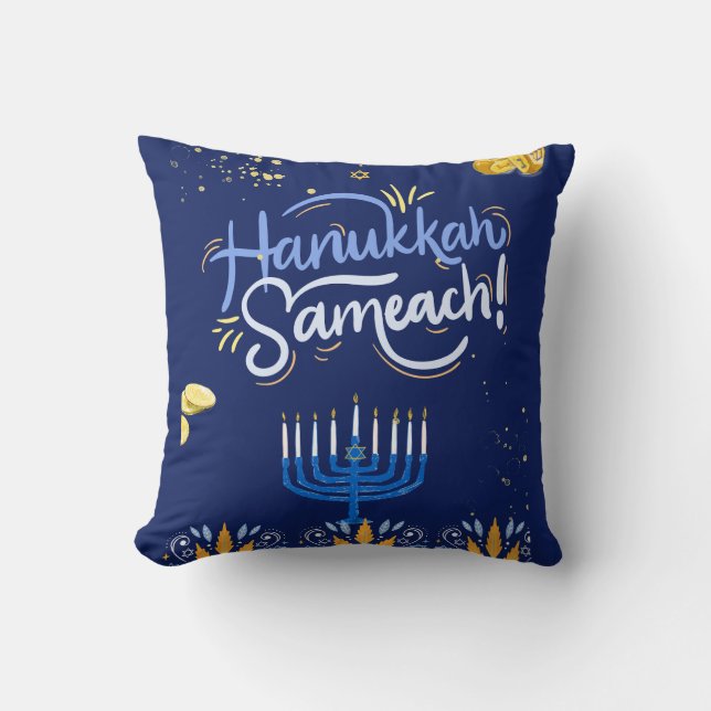 Almofada Junte-se a nós para uma Celebração Joyous Hanukkah (Frente)
