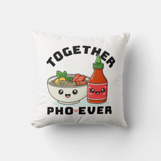 Almofada Juntos Pho Para Sempre, Casal Trocadilho, Travesse