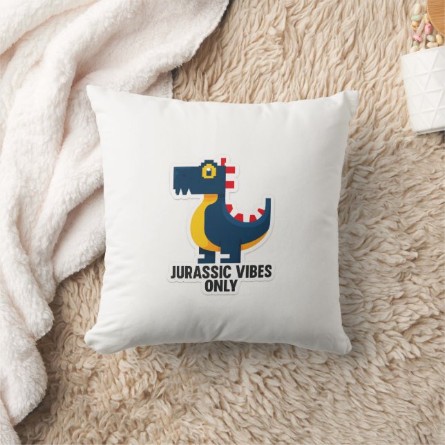 Almofada 🦖 Jurassic Vibes Only – Dino Throw Pillow 🛋️✨ (Cobertor)