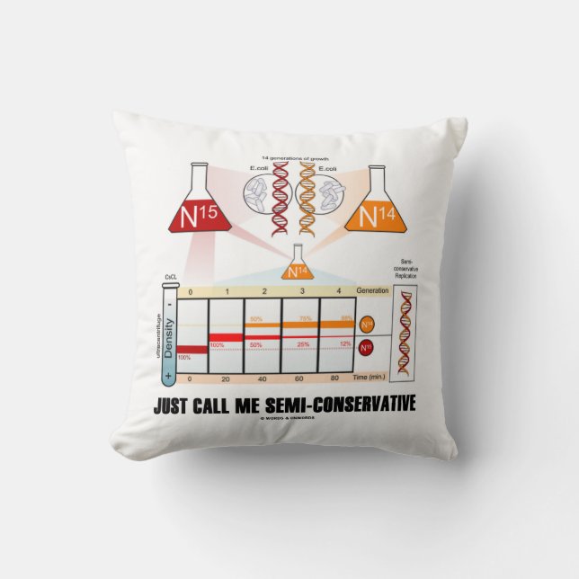 Almofada Just Call Me Semi-Conservative DNA Replication (Frente)