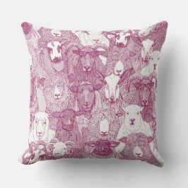 Almofada just sheep cherry white