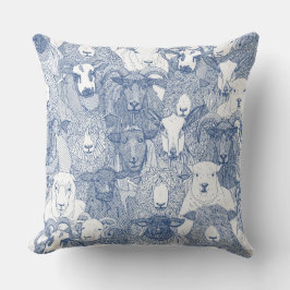 Almofada just sheep classic blue white