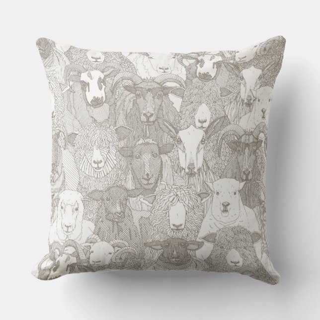 Almofada just sheep natural white (Frente)