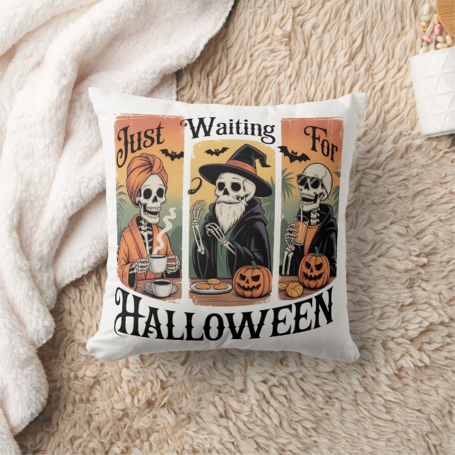 Almofada Just Waiting for Halloween – Funny Spooky Season (Cobertor)