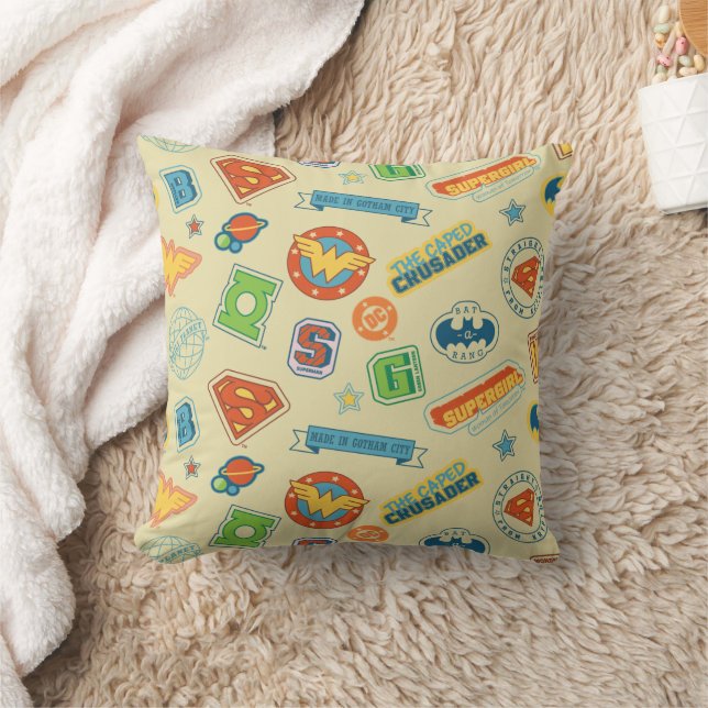 Almofada Justice League Super Hero Badge Pattern (Cobertor)