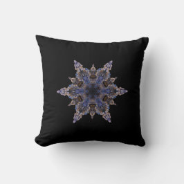 Almofada Kaleidoscope Floco de neve Intrata Design Preto