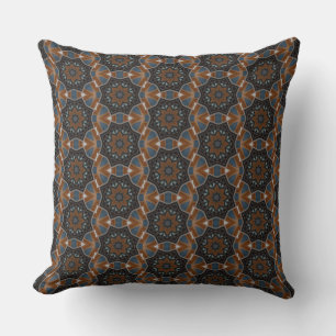 Almofada Kaleidoscope Padrão Brown Star pequeno HD