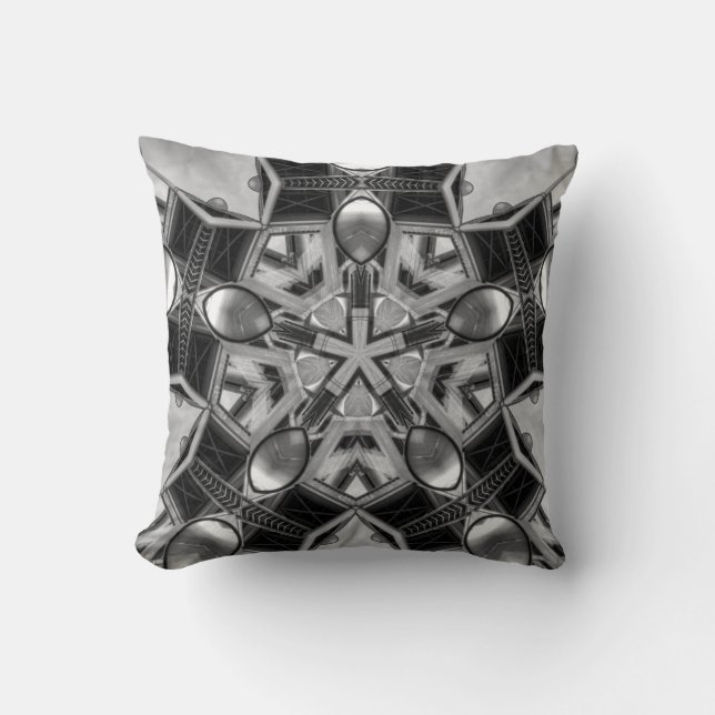 Almofada Kaleidoscópio Cinza Escuro (Frente)