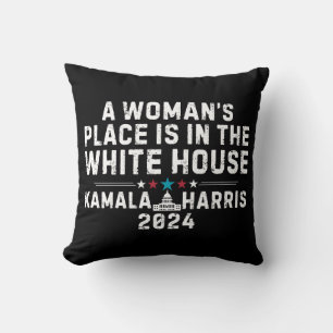 Almofada Kamala Harris 2024 - Um lugar para mulher é no Whi