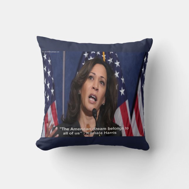 Almofada Kamala Harris e Travesseiro decorativo de citação  (Frente)