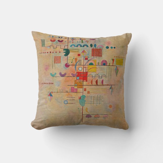 Almofada Kandinsky - Cinza, Ascensão, pintura popular (Frente)