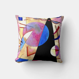 Almofada Kandinsky - Cubismo Abstrato com Pinks e Blues