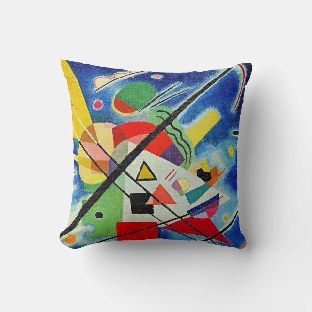 Almofada Kandinsky - Pintura Azul, (Frente)