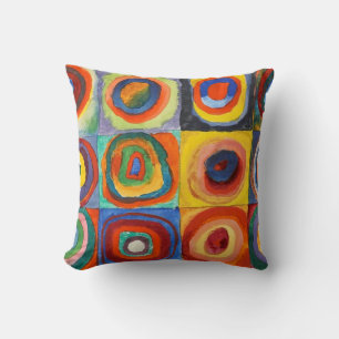 Almofada Kandinsky - Quadrados com Círculos Concentrados